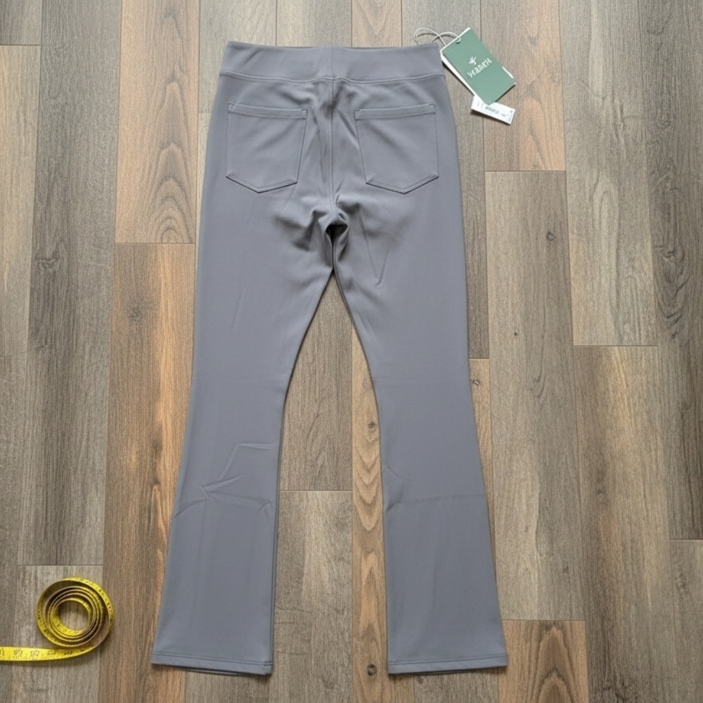 ​NWT Halara Crossover High Waisted Flare Work Pants Grey XL Tall